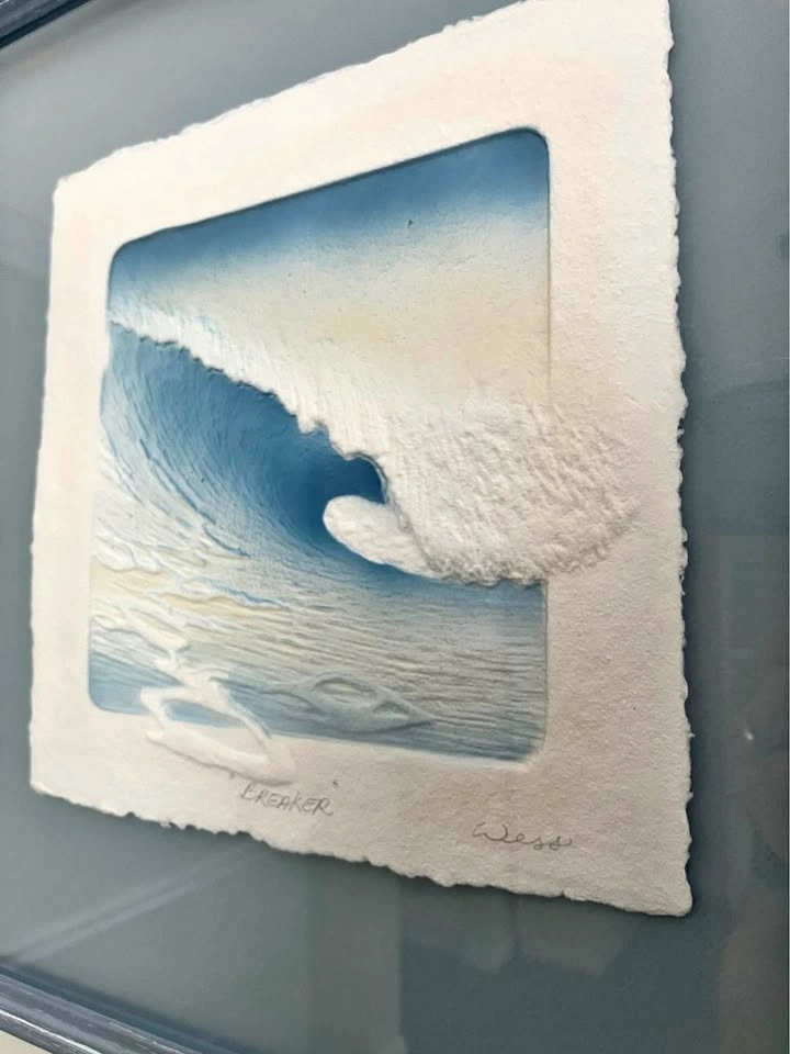Wesley Wess "Breaker" Framed Cast Paper Art