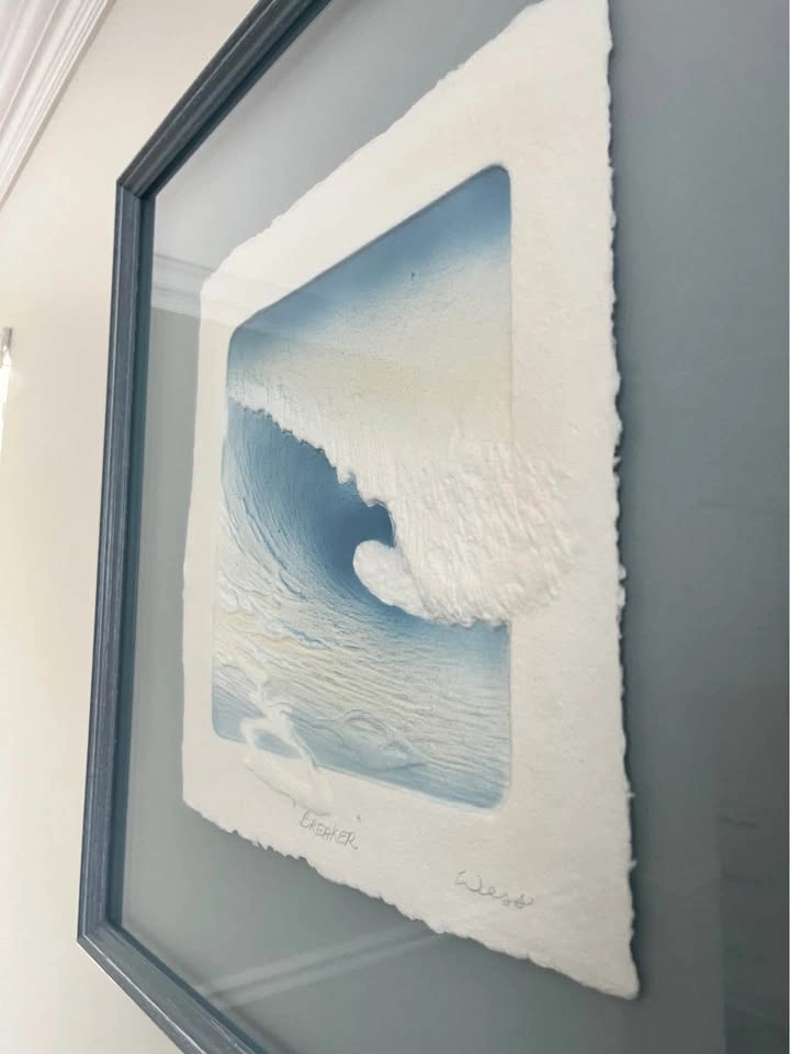 Wesley Wess "Breaker" Framed Cast Paper Art - photo 4