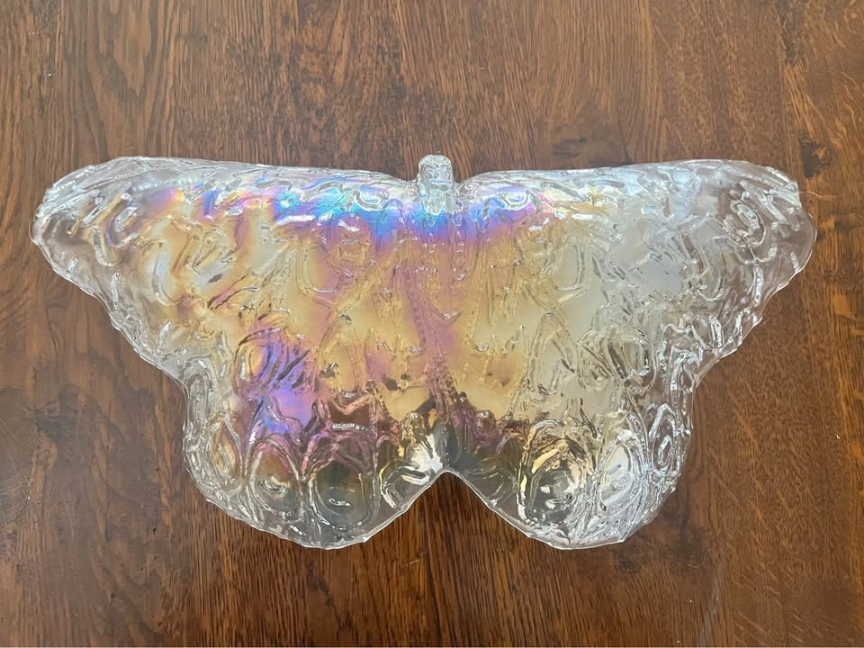 Iridescent Butterfly Glass Dish - photo 2