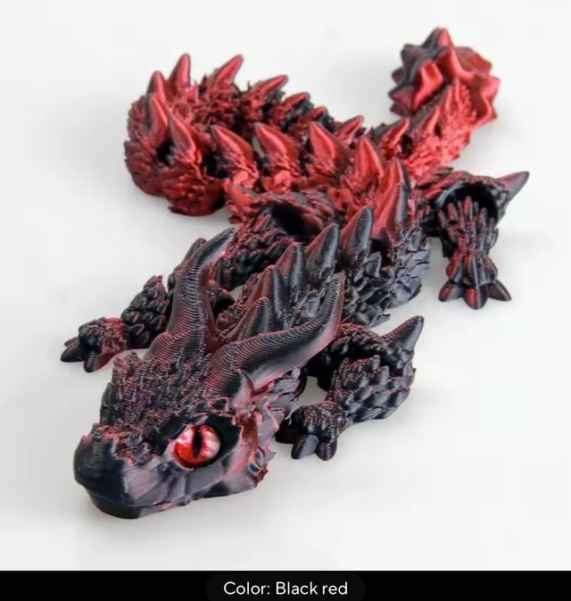 3D Printed Articulated Dragon Fidget Toy – Movable Desk Ornament - photo 3