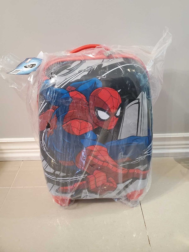 Spider-Man luggage, unused