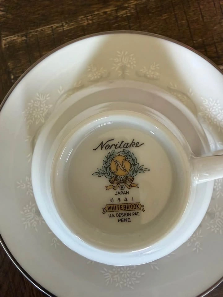 Noritake Whitebrook Tea Cup and Saucer Set (set of 10) - photo 3