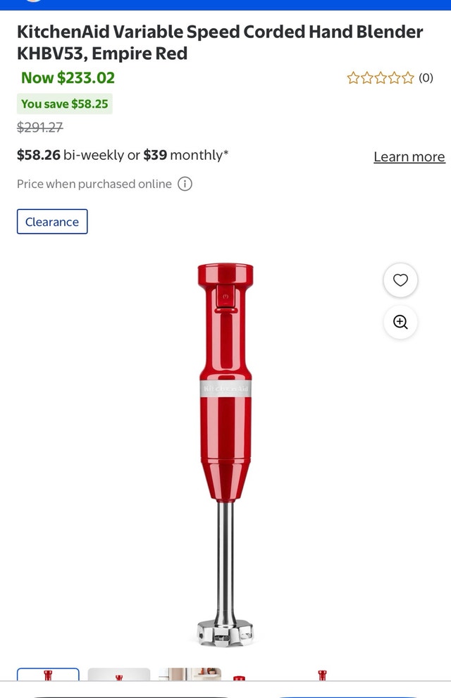 BNIB KITCHENAID variable speed corded hand blender - photo 3