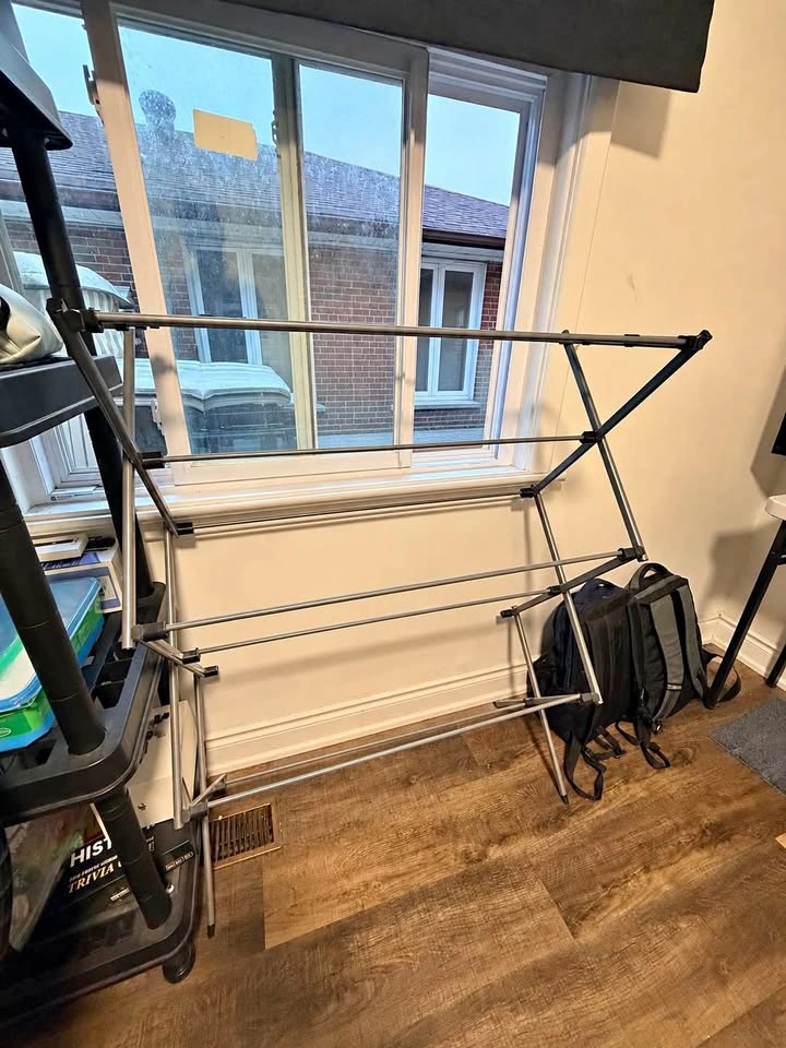 Large Foldable Clothes Drying Rack – Multi-Level Metal Laundry R