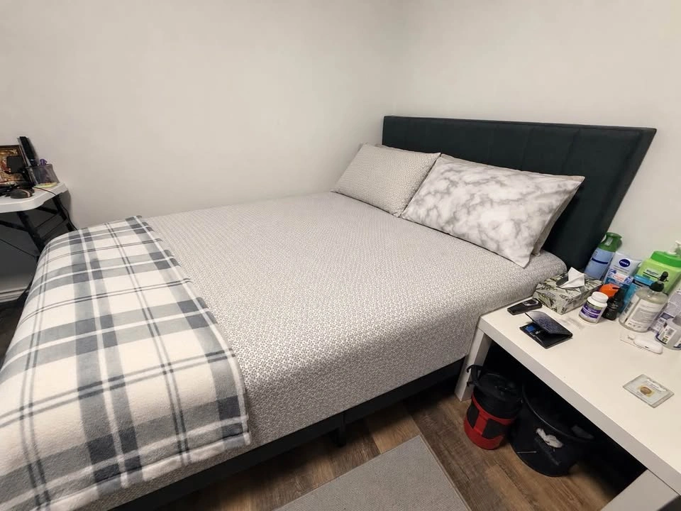 Queen Bed Frame + Queen Mattress – Like New Condition - photo 2