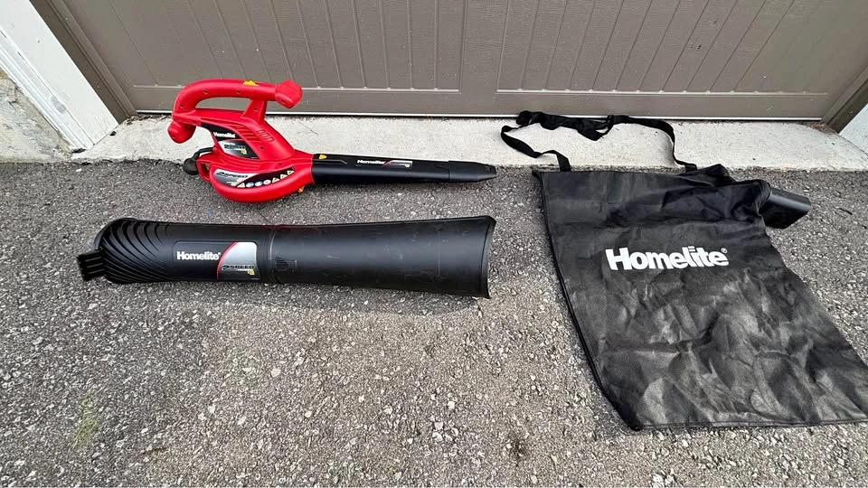 Homelite 2-Speed Corded Electric Leaf Blower Vac