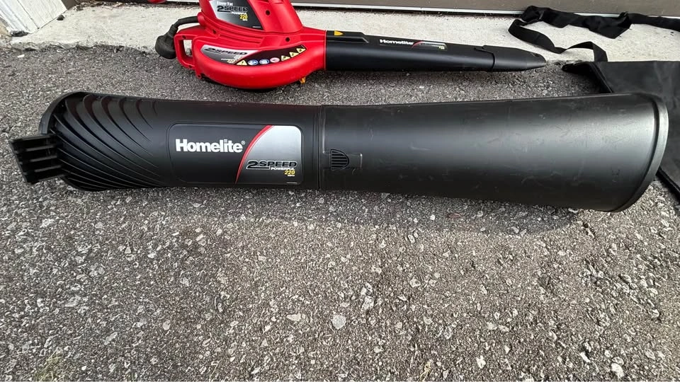 Homelite 2-Speed Corded Electric Leaf Blower Vac - photo 3