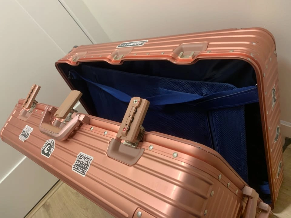 FREE Large Pink Number Lock Metal Luggage Suitcase - photo 4