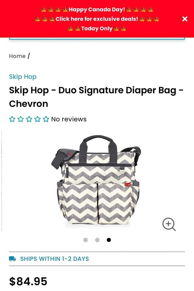 Skip Hop Duo Signature Diaper Bag - Chevron