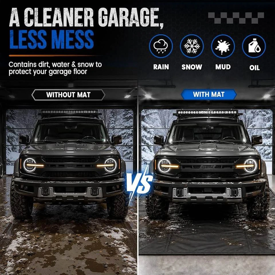 8'6" x 22' Garage Floor Mat, Heavy-Duty Containment Mat - photo 3