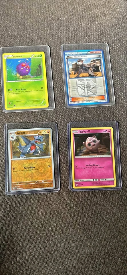 Pokémon TCG Card Lot - Venonat, Team Plasma Grunt, Gabite, Jiggl