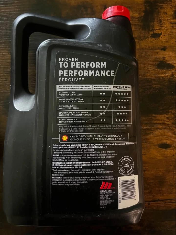 MotoMaster Full Synthetic 10W-30 Motor Oil, 5L - photo 2
