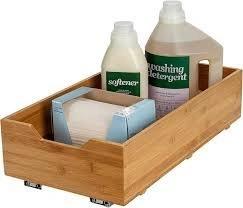 Household Essentials Bamboo Cabinet Organizer