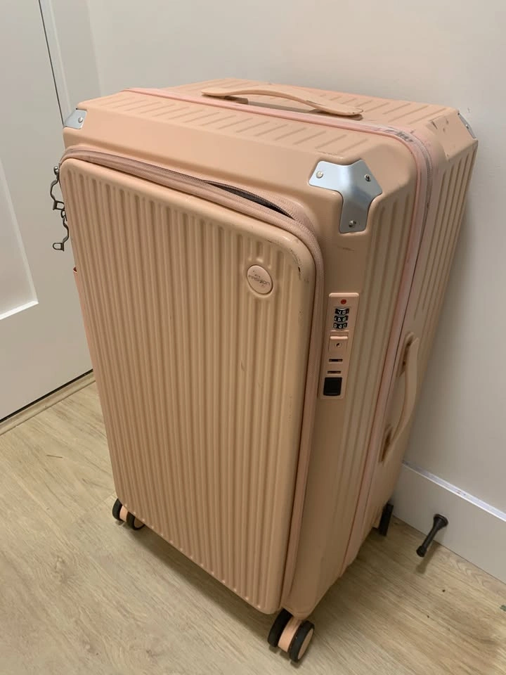 FREE Large Pink Number Lock Luggage Suitcase with handles