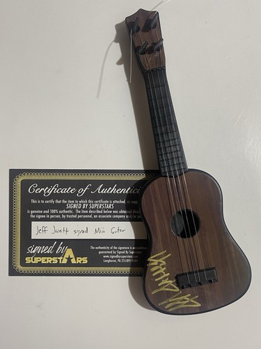 AEW Jeff Jarrett Mini Guitar Signed With Certificate - photo 3