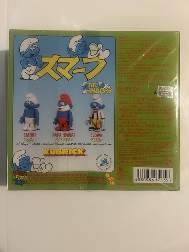 The Smurfs 100% Kubrick by Medicom Toy Rare 3 Piece Set - photo 2
