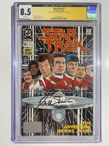 Star Trek #1 DC 1989 CGC SS 8.5 SIGNED William Shatner