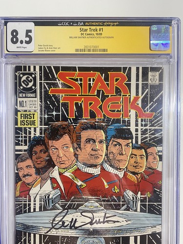 Star Trek #1 DC 1989 CGC SS 8.5 SIGNED William Shatner - photo 3