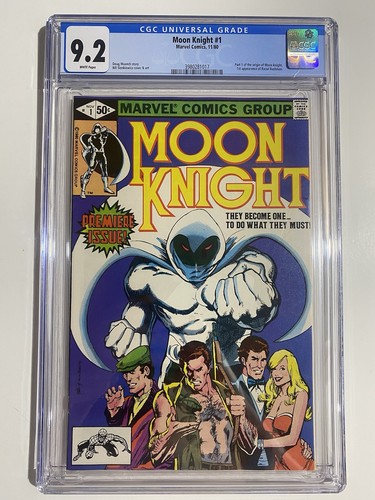 MOON KNIGHT #1 CGC 9.2 WP NM- Marvel Comics 1980