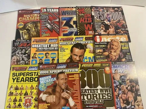 Huge Lot Of 25 WWE Magazines Raw, Smack Down Special Issues - photo 3