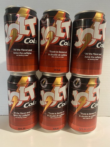 VINTAGE JOLT COLA SODA Original 6 Pack Red And Black Cans
