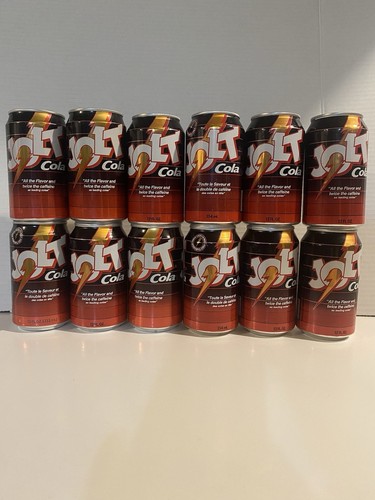 Vintage Jolt Cola Soda Cans - Full Case of 12