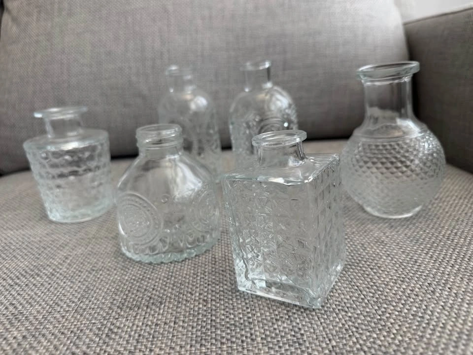Clear Glass Bud Vases - photo 2