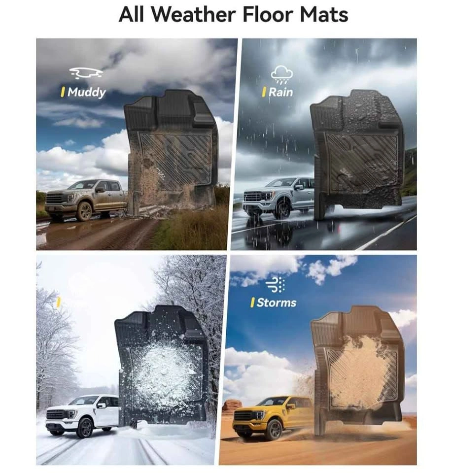 3W Floor Mats for Ford F150 SuperCrew 2015-2026 - photo 5