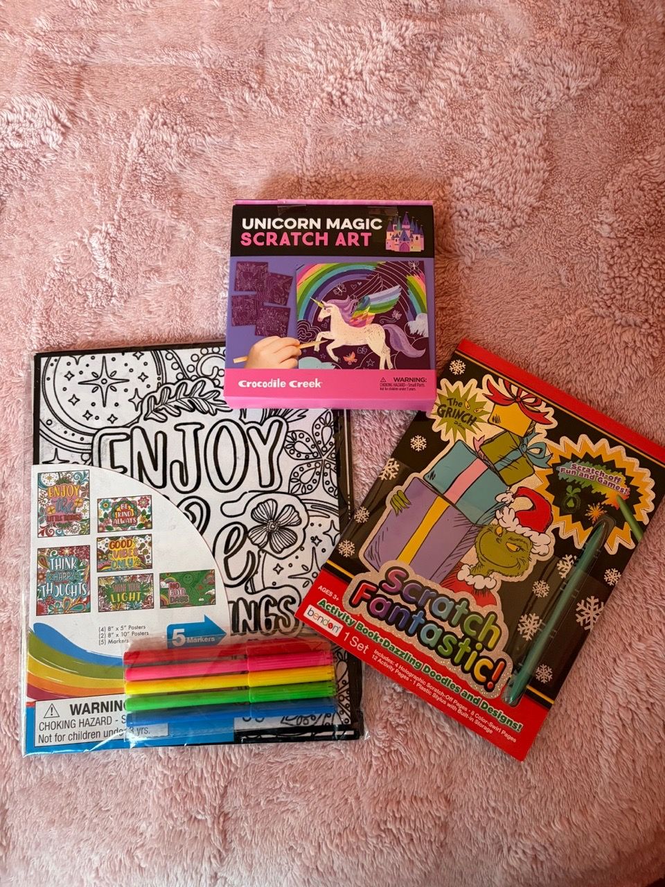 Kids Art Activity Bundle – Scratch Art & Coloring Sets