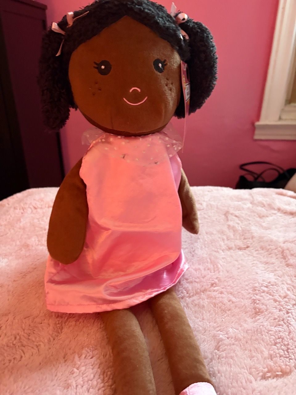 24-Inch Rag Doll Toy with Pink Dress - photo 5