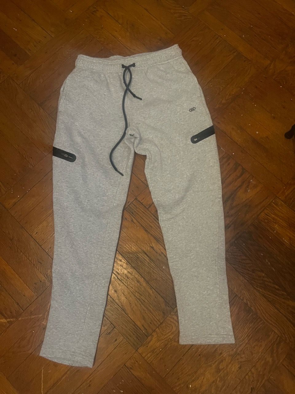 Grey Sweatpants with Zip Side Pockets