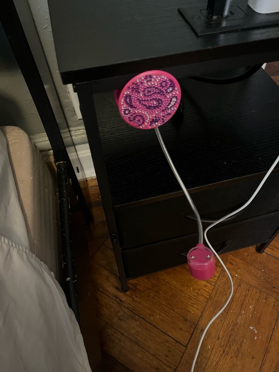 Pink Clip-On LED Reading Light with Decorative Accent - photo 3