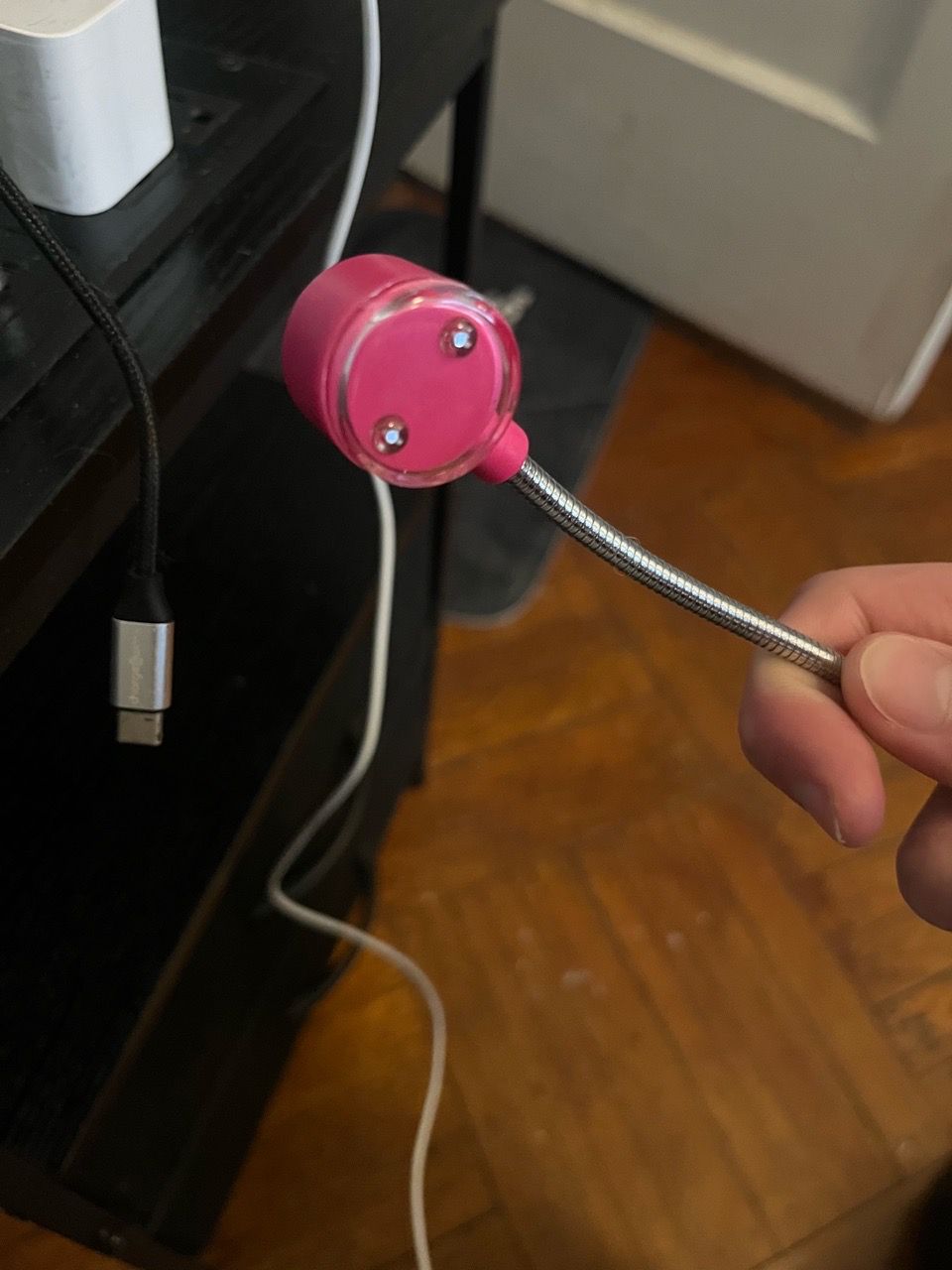 Pink Clip-On LED Reading Light with Decorative Accent - photo 5