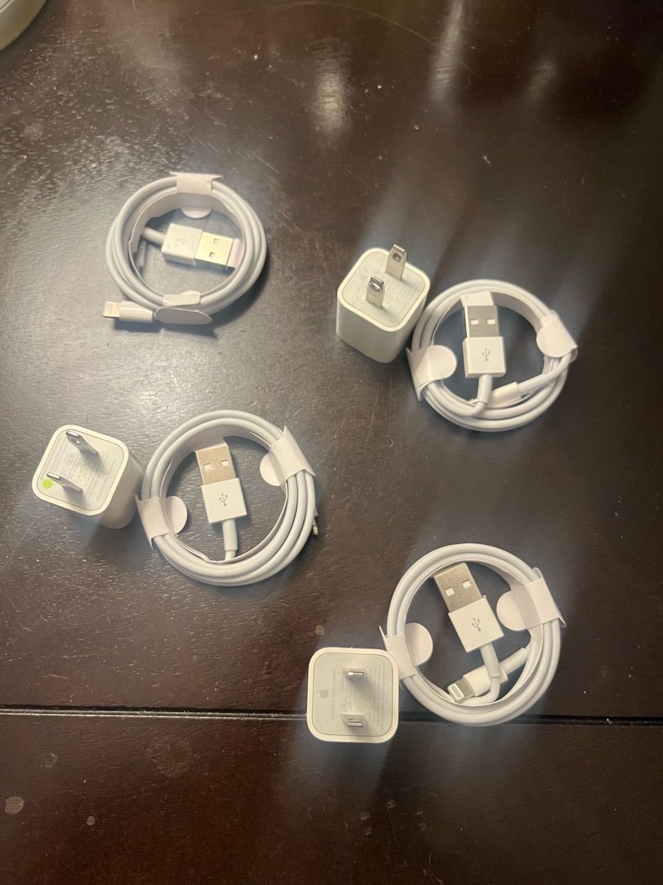 3* Apple iPhone Lightning Cables and USB Wall Adapters