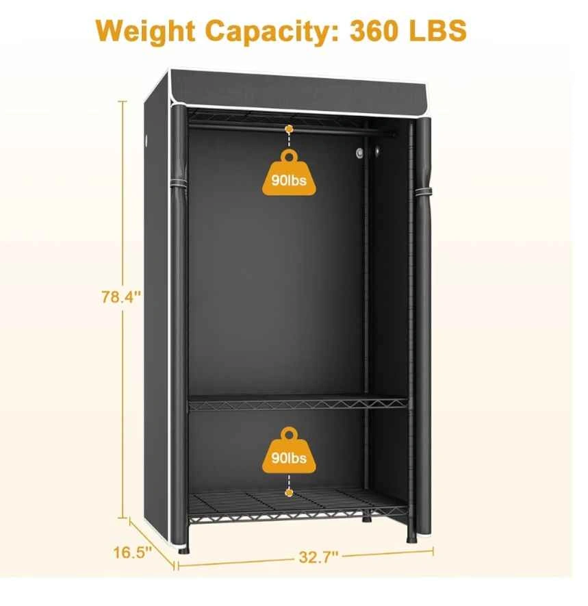 Brand new Clothes Rack with Cover, Heavy Duty Garment Rack - photo 3