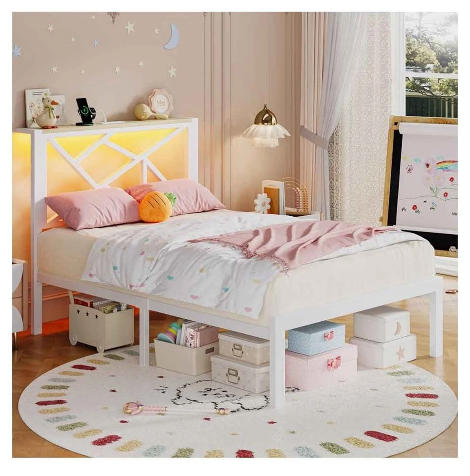 Brand new Twin Size Metal Bed Frame with RGB LED Headboard - photo 5