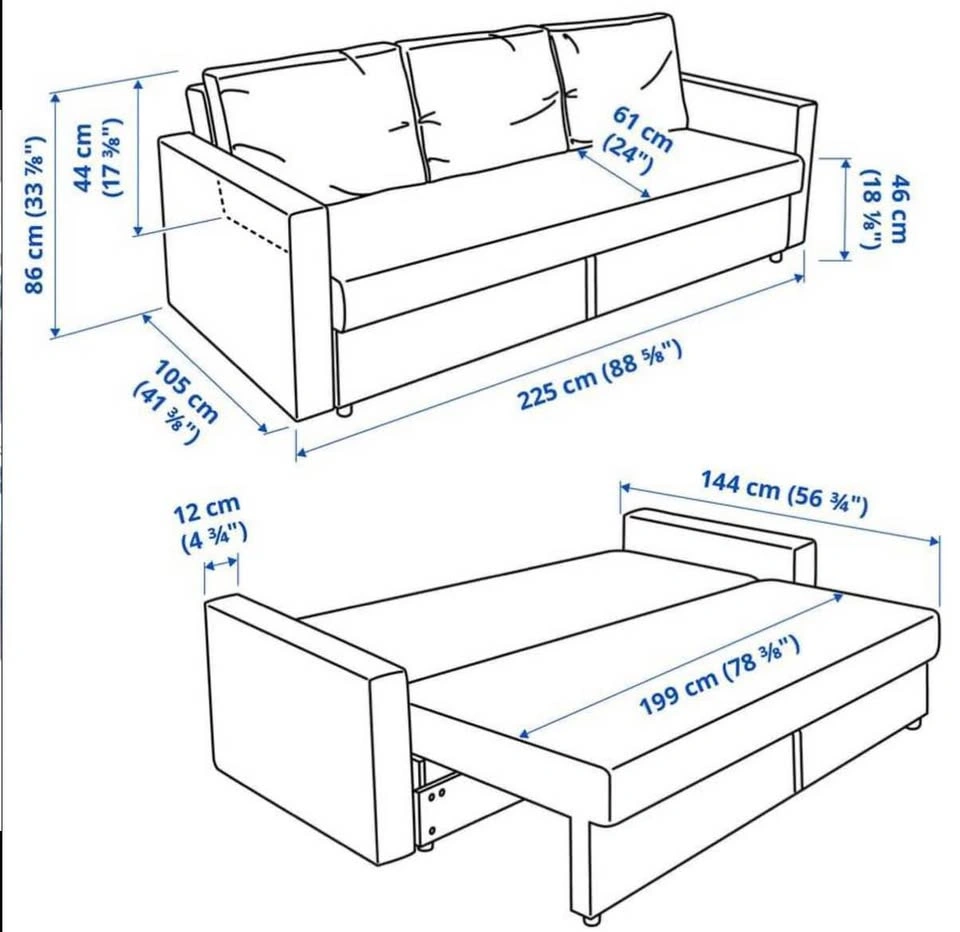 IKEA FRIHETEN Sofa-bed, Skiftebo dark gray - photo 3