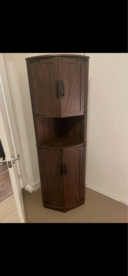 Corner Storage Cabinet with Barn Doors - photo 2