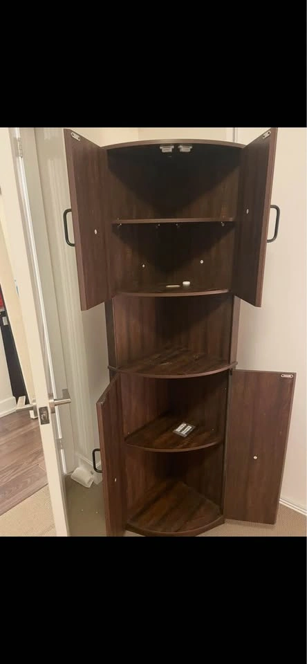 Corner Storage Cabinet with Barn Doors - photo 3