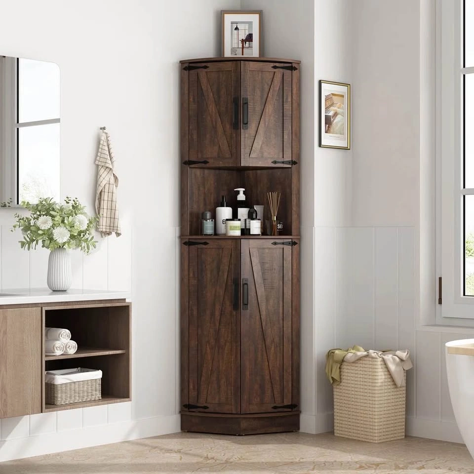 Corner Storage Cabinet with Barn Doors - photo 5