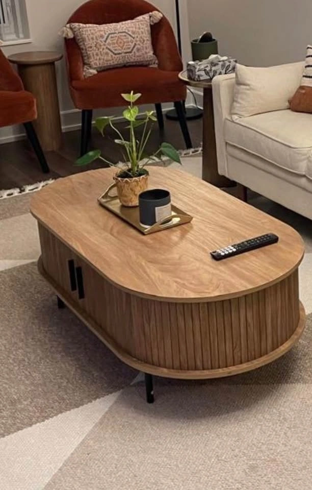 Oval Coffee Table with storage