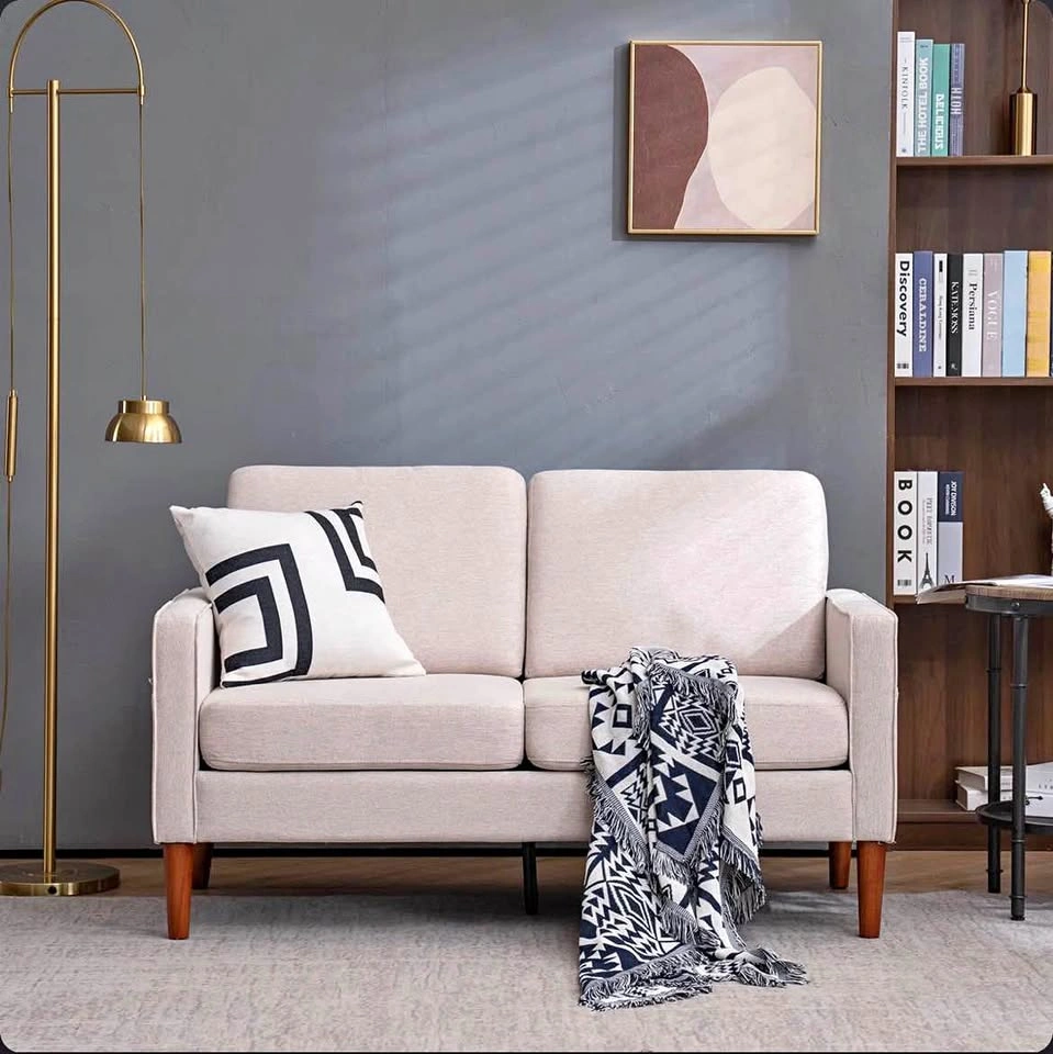 Modern Fabric Loveseat