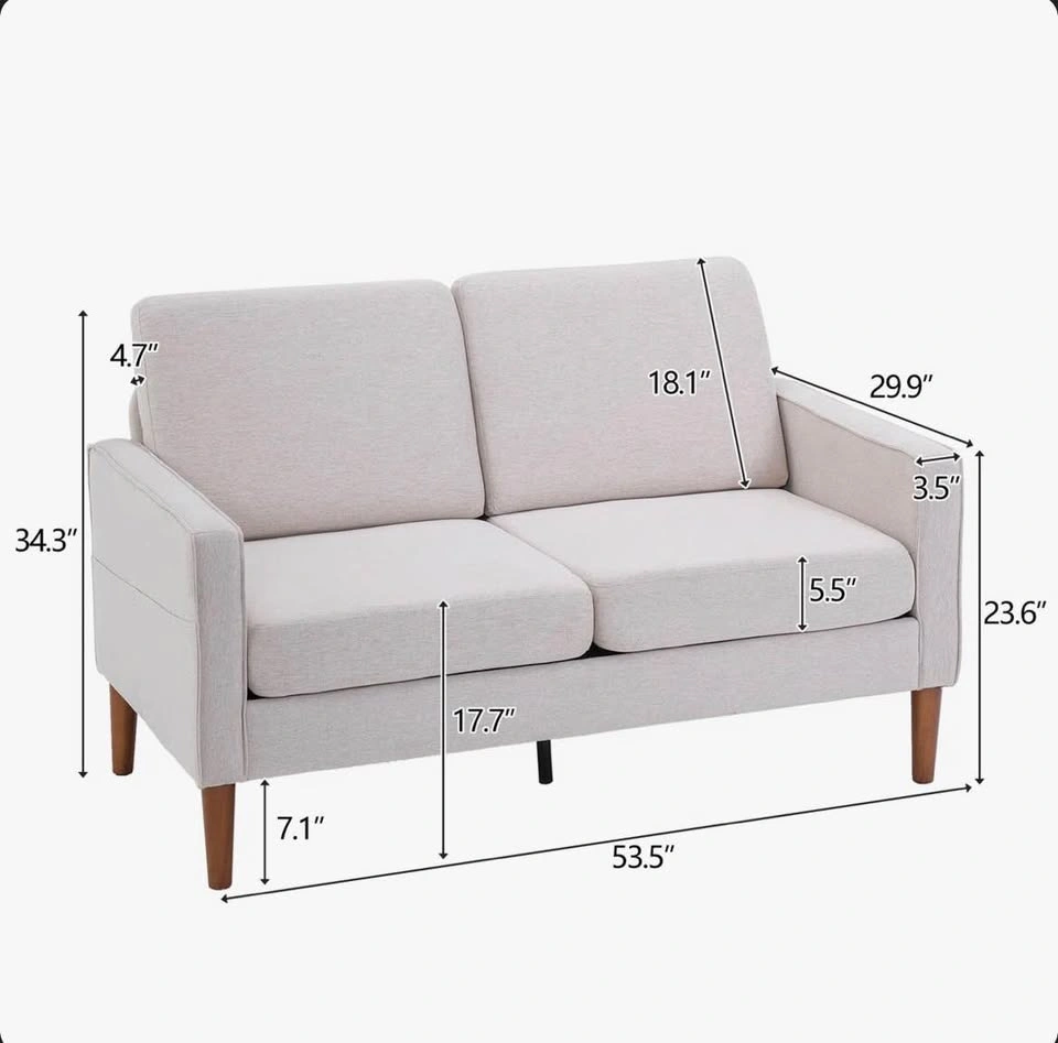 Modern Fabric Loveseat - photo 5