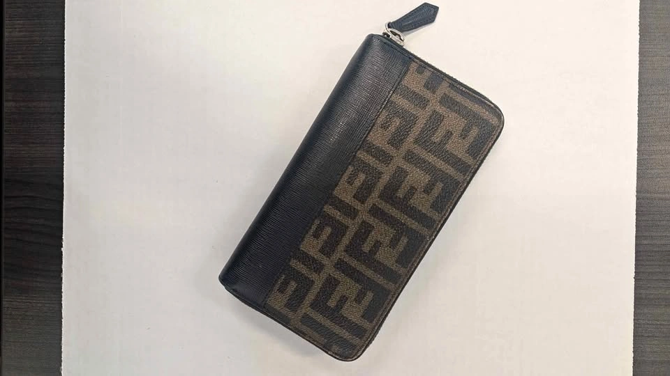 Fendi Zucca Zip Around Wallet