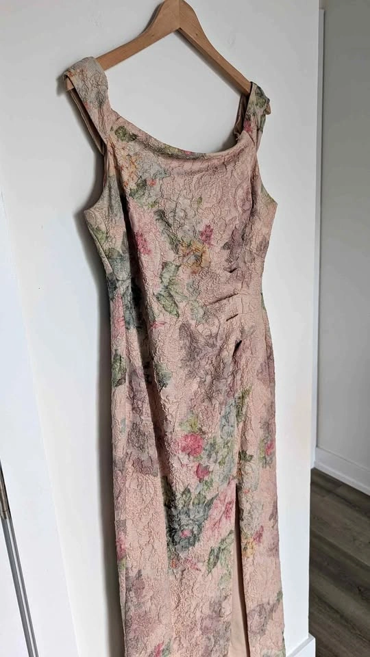 Adrianna Papell Floral Jacquard Maxi Dress