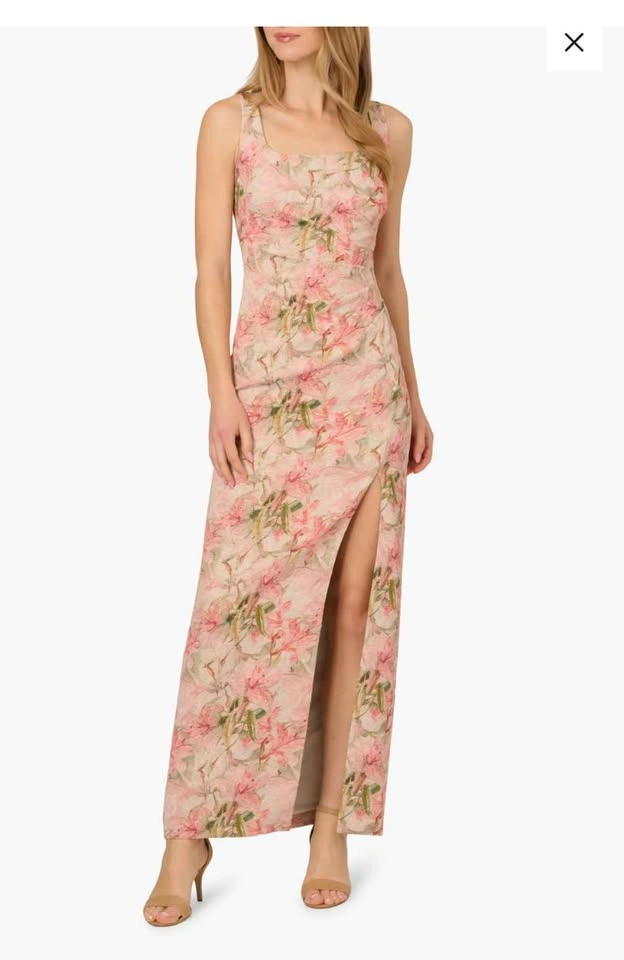 Adrianna Papell Floral Jacquard Maxi Dress - photo 2