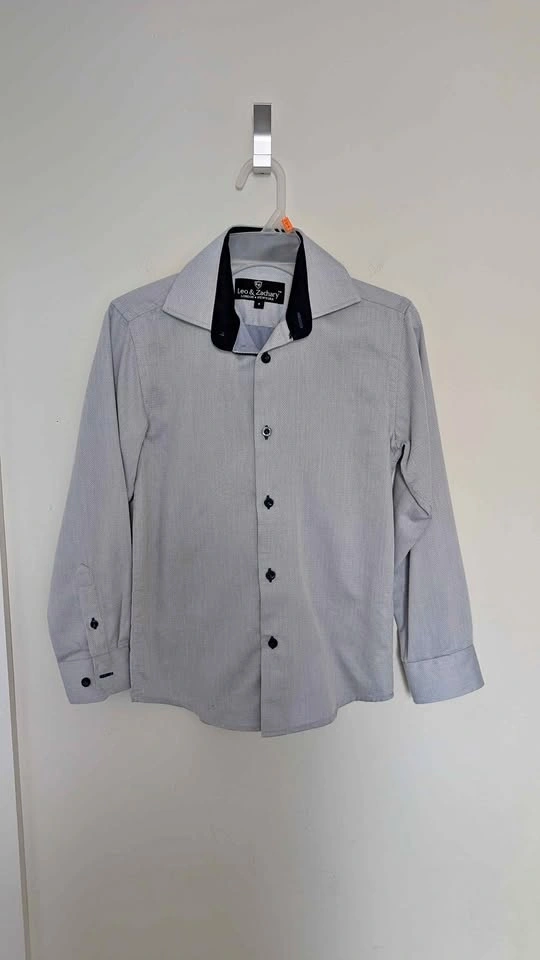 Leo & Zachary Boys Long Sleeve Dress Shirt