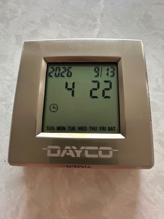 DAYCO multi-function digital desk clock - Polished steel - photo 2