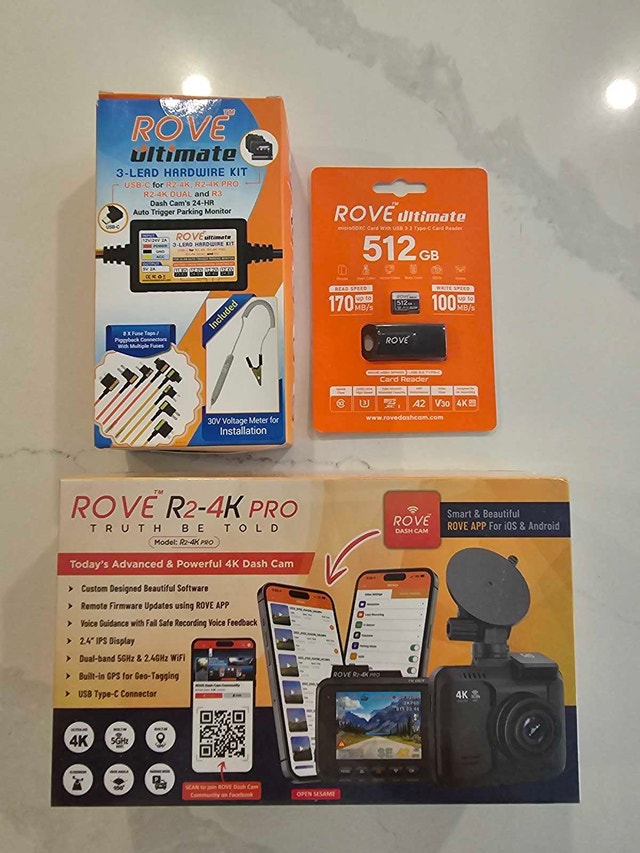 ROVE R2-4K PRO Dash Cam Bundle