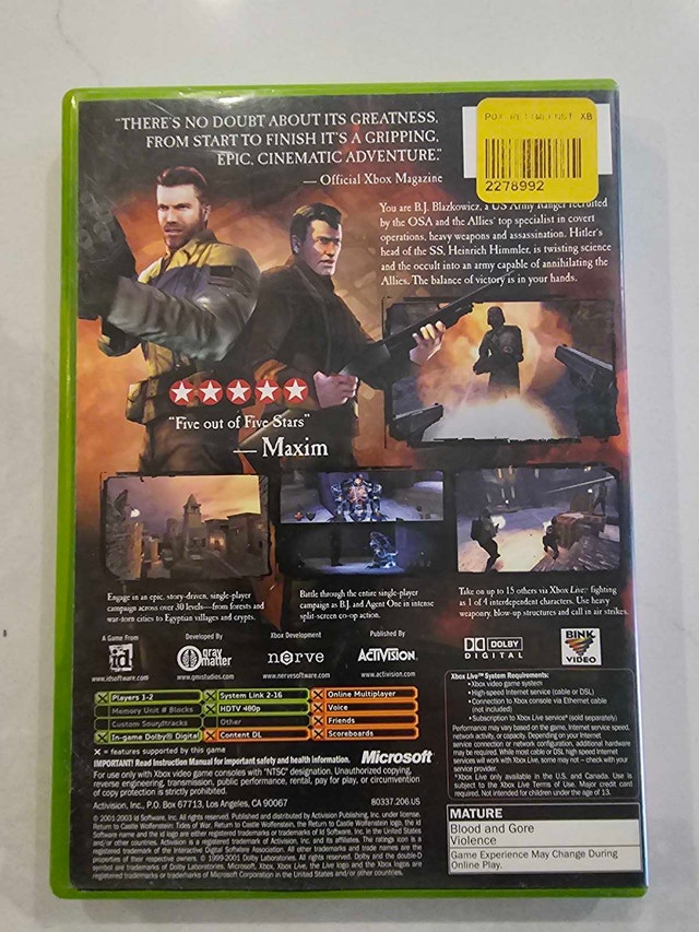Return to Castle Wolfenstein: Tides of War Xbox - photo 2